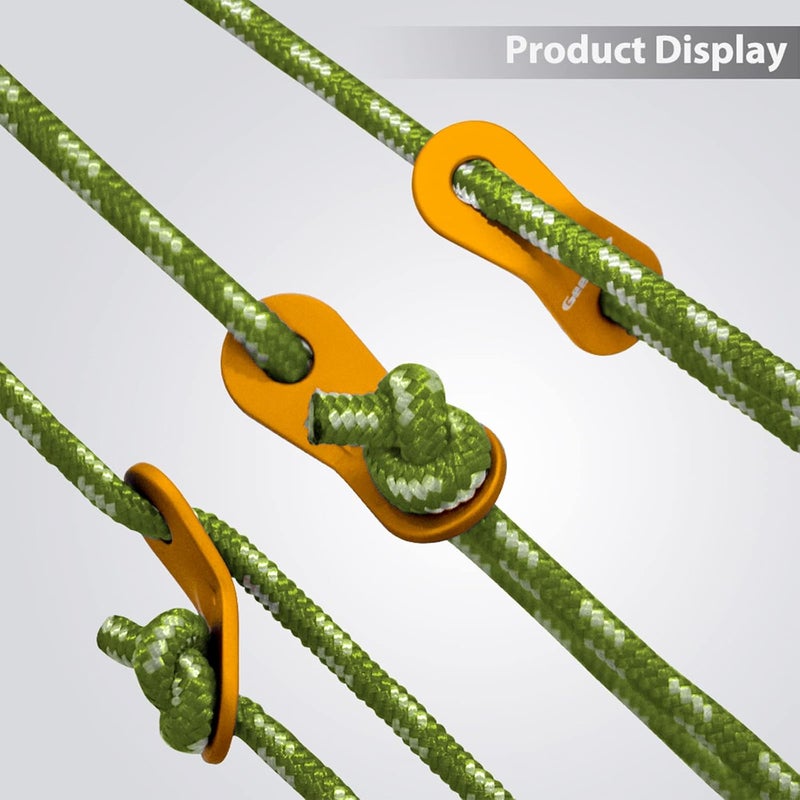 GEERTOP 6 Pack 5 mm Guy Lines Ultralight Tent Cords with Aluminum Adjuster Tensioner Outdoor Camping Guylines Ropes for Tent Tarp, Canopy Shelter, Climbing, Hiking Backpacking Survival Gear - Image 4