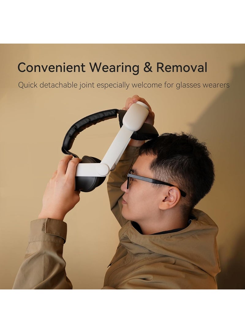 Adjustable Halo Headband for Oculus Quest 3 – 3-in-1 Replacement for Elite Strap, Enhanced Comfort  Gaming Immersion VR Accessories Compatible with Oculus/Meta Quest 3 - Image 4