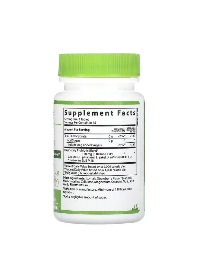 Hyperbiotics PRO Kids ENT Sugar Free Strawberry Vanilla 3 Billion CFU 45 Chewable Tablets - Image 2
