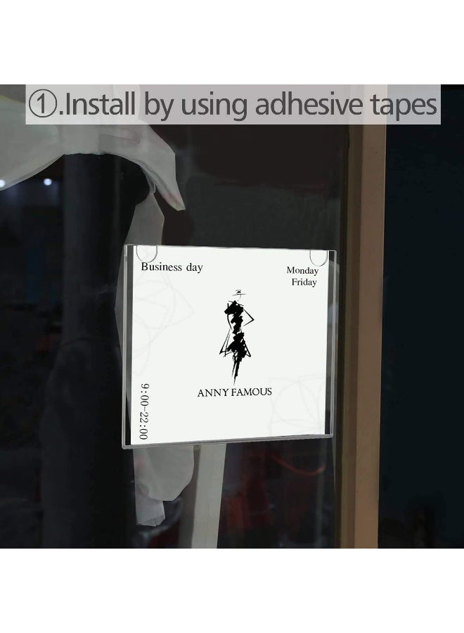 TPGP 6 Pack Acrylic Wall Mount Sign Holder A4 Horizontal - Image 5