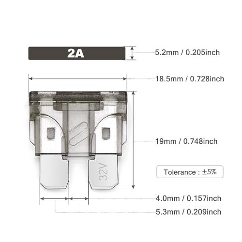 Chanzon 10pcs UL Listed ATC Blade Fuse (ATO APR Standard) 2A Fast Blow - Image 3