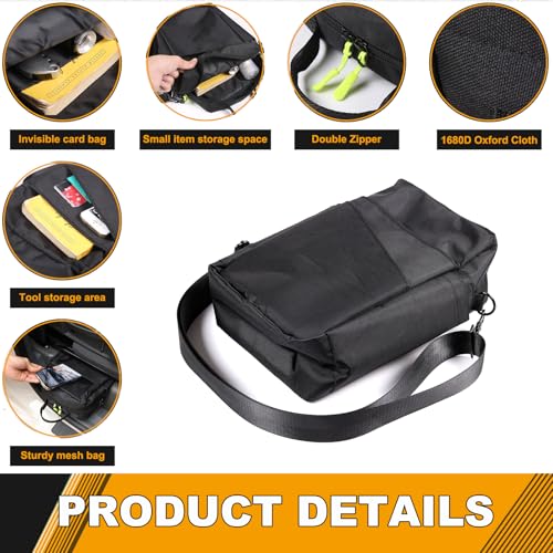 Bekantogy Car Under Seat Storage Bag Compatible with INEOS Grenadier 2020-2024 Zipper Lock Box Tray Hidden Organizer Under Front Seat Oxford Cloth Tool Box Organizer Storage Box with Handle 1PCS - Image 4