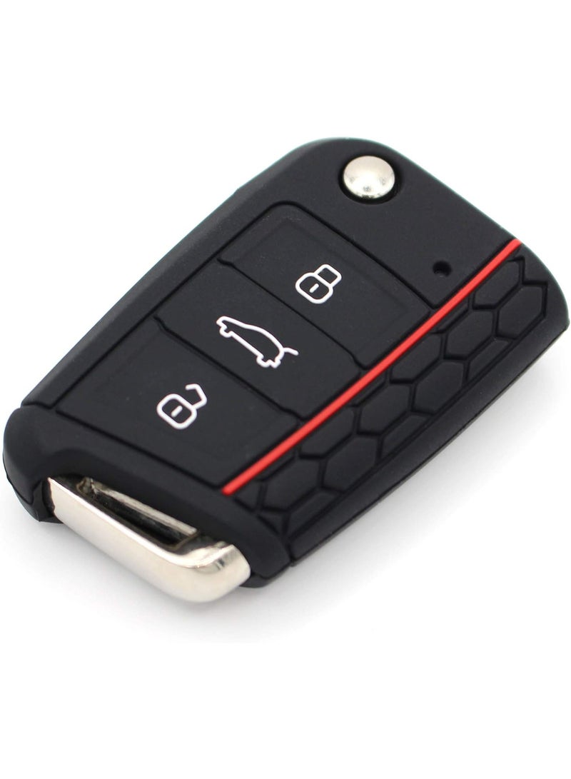 Silicone Car Key Cover Case Cover for VW Golf 7 Skoda Octavia A7 for SEAT Leon Ibiza 3 - Image 1