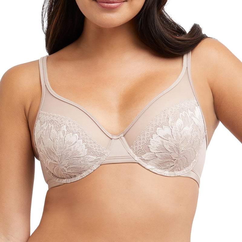 Bali Women's One Smooth U Lace Minimizer Bra, Underwire Full-Coverage Convertible Bra Evening Blush - Image 1