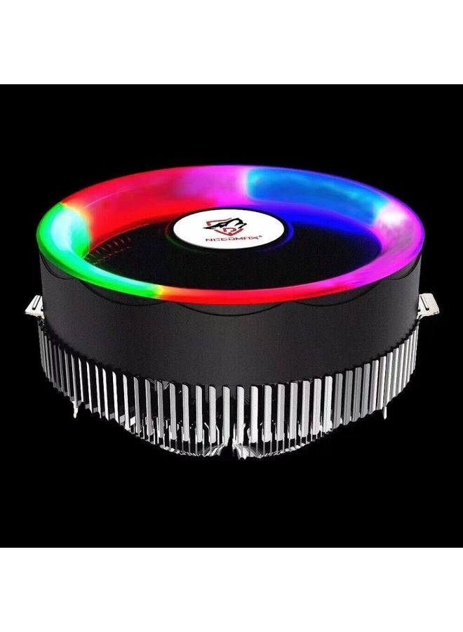 BURAQ 3 Pin Computer Components Chassis Fan Host Silent Cooling Fan with RGB Color Light for Intel: 1775 1366 1150 1151 1155 1156 (AMD: 754 939 AM2 AM2+ AM3 AM3+)  - Image 1