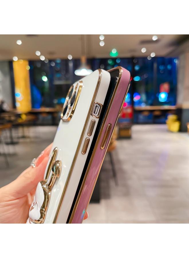 اس-توب جراب لهاتف iPhone 13 Pro مع حامل أرنب مطلي - Image 5