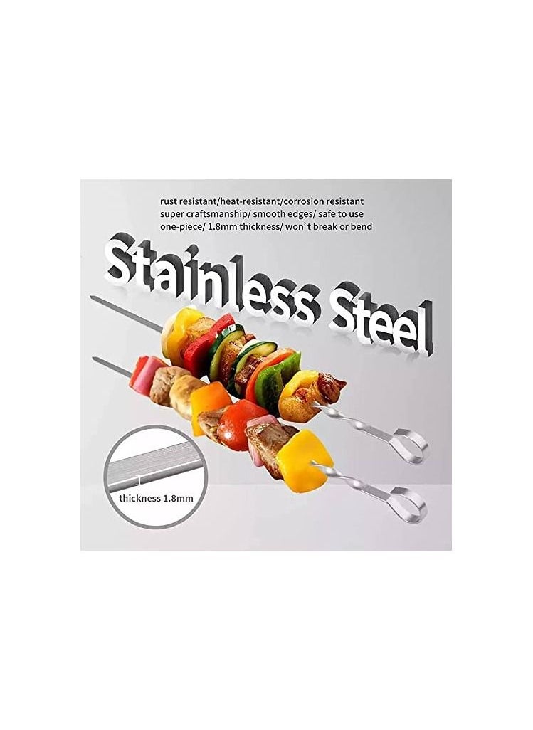 ماركة غير محددة اسياخ شواء من الستانلس ستيل مخصصة للشواية (كبيرة)  10 قطع  - Image 2