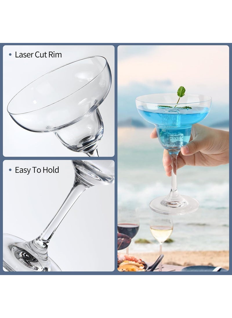 BLISS START BLISS START Margarita Glasses Set of 6 Cocktail Glasses with stem Crystal Glassware for Frozen Martini Mixing Cocktails Classic Cocktail Glasses for Drinks 190 ml  - Image 5