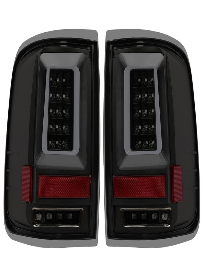 KUAFU Tail Lights Pair Compatible with 2004-2008 Ford F150 Pickup LED Tube Bar Rear Taillights Tail Rear Lamp Brake Signal Black Housing & Smoke Lens Replacement for 5L3Z13405CA 5L3Z13404CA - Image 2