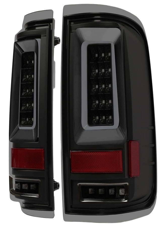 KUAFU Tail Lights Pair Compatible with 2004-2008 Ford F150 Pickup LED Tube Bar Rear Taillights Tail Rear Lamp Brake Signal Black Housing & Smoke Lens Replacement for 5L3Z13405CA 5L3Z13404CA - Image 1