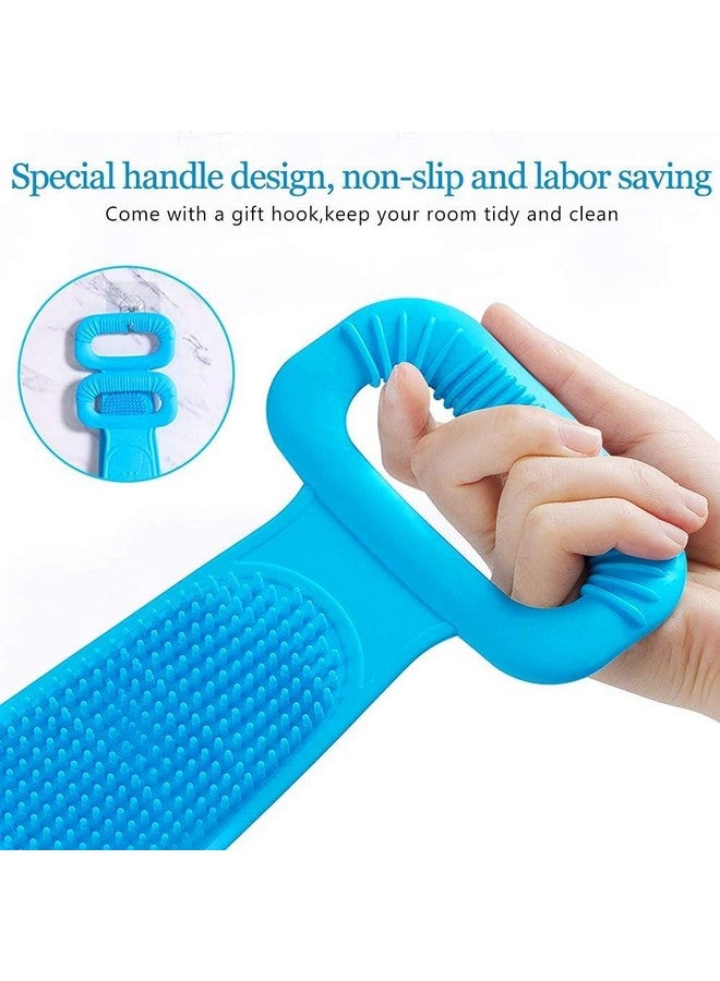 ORJILO Silicone Body Back Scrubber, Double Side Bathing Brush for Skin Deep Cleaning Massage, Dead Skin Removal Exfoliating Belt for Shower, Body Brush for Bathing (Multi Color) - Image 4