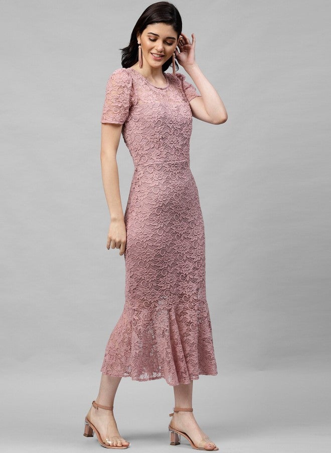 Athena فستان شيفون موف للنساء - Image 3
