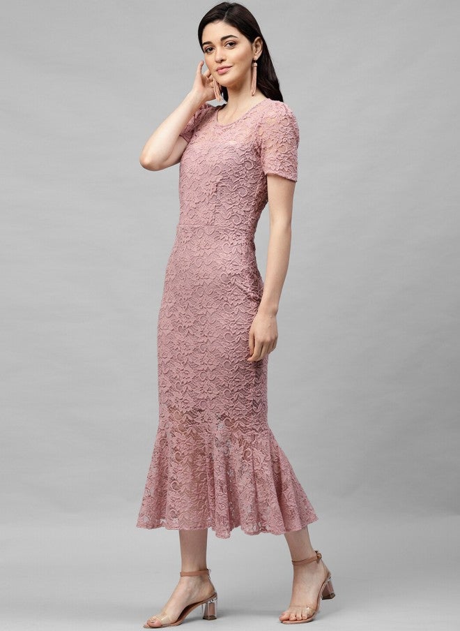 Athena فستان شيفون موف للنساء - Image 4