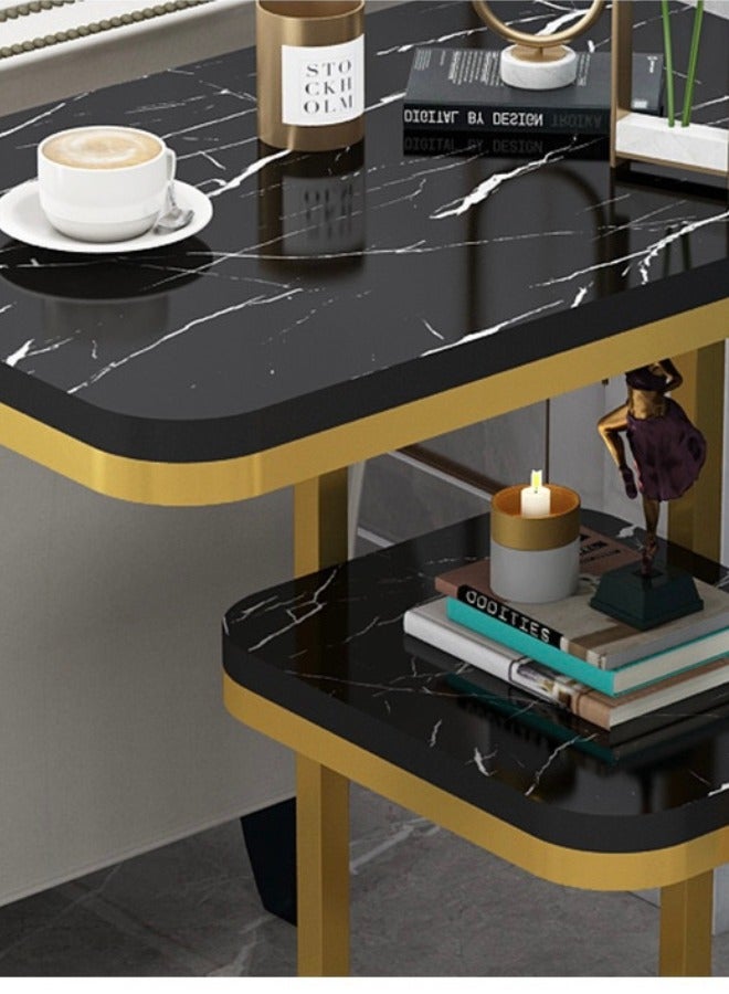 شي ون طاولة المنزل الجانبية للأريكة مزدوجة الطبقة - Image 2