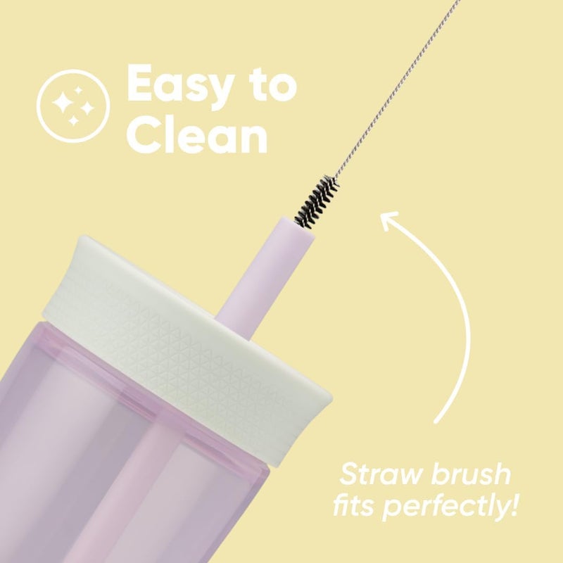 Kids BPA-Free Plastic Tumbler with Spill Resistant Flexible Straw, Easy to Clean, Kids Water Bottle, Great for Travel, Dishwasher Safe, 15 Oz, Mint and Pink, (Unicorn) | Spill-Resistant Lid | Reusable Straw | Cup-Holder Friendly | BPA, Lead, and Phthalate-Free - Image 4