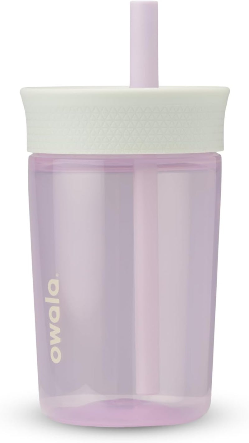 Kids BPA-Free Plastic Tumbler with Spill Resistant Flexible Straw, Easy to Clean, Kids Water Bottle, Great for Travel, Dishwasher Safe, 15 Oz, Mint and Pink, (Unicorn) | Spill-Resistant Lid | Reusable Straw | Cup-Holder Friendly | BPA, Lead, and Phthalate-Free - Image 1