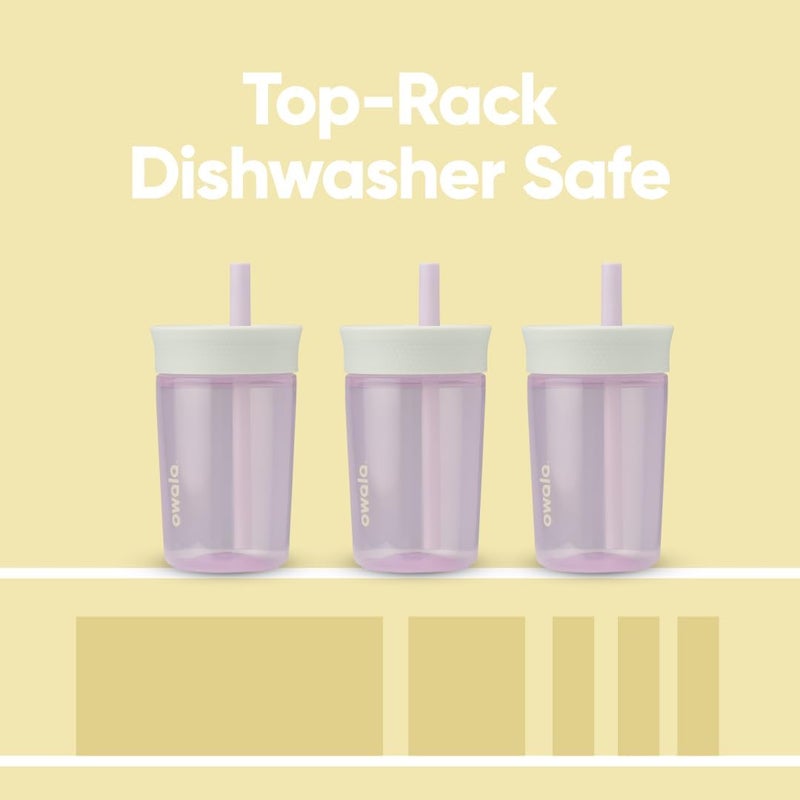Kids BPA-Free Plastic Tumbler with Spill Resistant Flexible Straw, Easy to Clean, Kids Water Bottle, Great for Travel, Dishwasher Safe, 15 Oz, Mint and Pink, (Unicorn) | Spill-Resistant Lid | Reusable Straw | Cup-Holder Friendly | BPA, Lead, and Phthalate-Free - Image 5