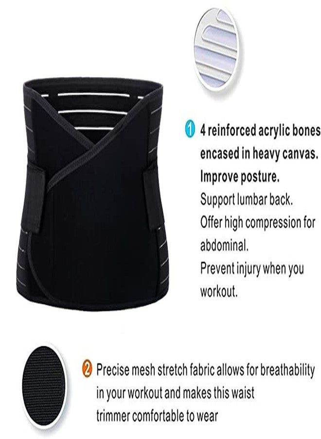 HIRVO 3 in 1 Postpartum Back Support Belly Band, C Section Recovery Belly Binder for Pelvis, Lumbar, Waist Pain Relief, Abdominal Belly Wrap-Free Size Black - Image 3