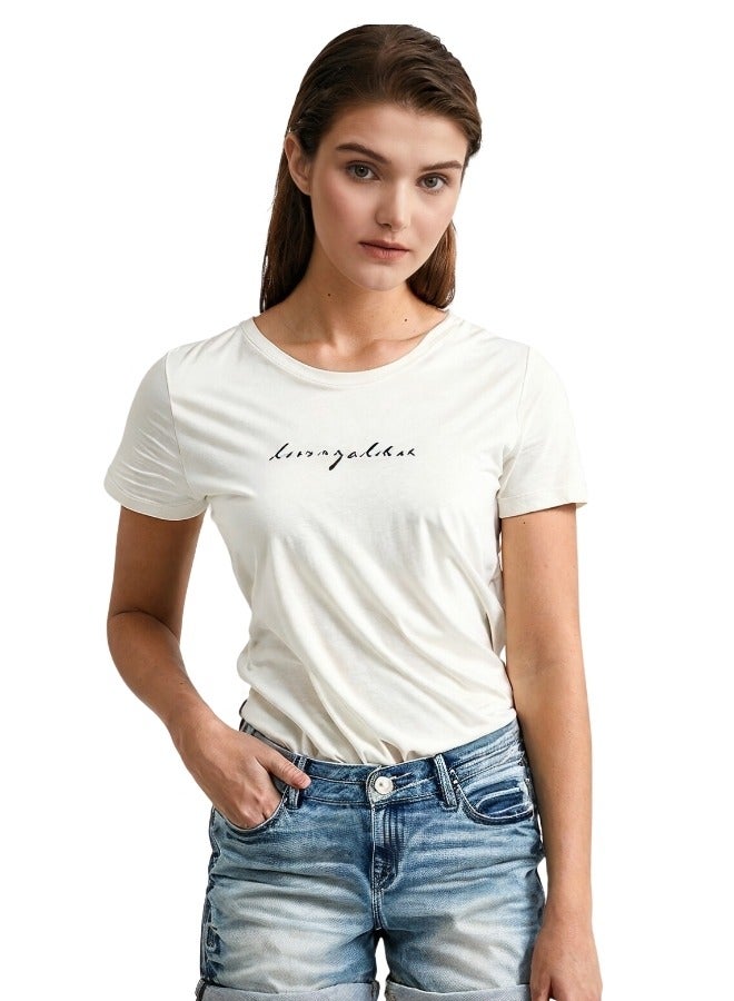 LoryLux Kelp Unisex Organic Cotton Crew Neck T-Shirt [ White ] - Image 1