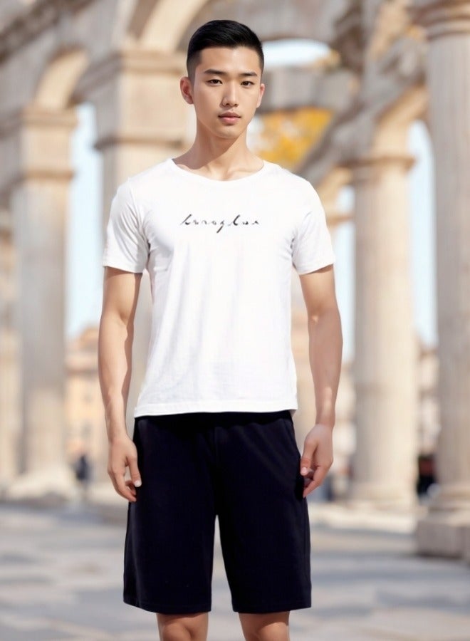 LoryLux Kelp Unisex Organic Cotton Crew Neck T-Shirt [ White ] - Image 5