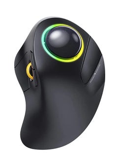 Wireless Index Finger Trackball,  EM03 Wireless Bluetooth Trackball Mouse Rechargeable Ergonomic RGB Backlit Rollerball Mice for Windows Mac iPad