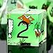 DNDND Full 7 Piece Sharp Edge Dice Set with Carton Stickers for Dungeons and Dragons DD Table Games Green with Carton - Image 2