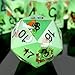 DNDND Full 7 Piece Sharp Edge Dice Set with Carton Stickers for Dungeons and Dragons DD Table Games Green with Carton - Image 4