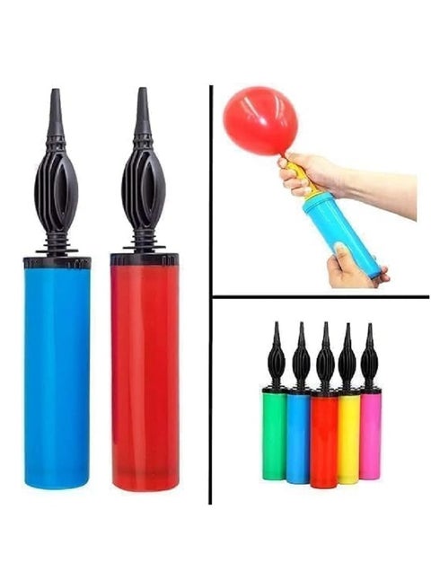 One-Click Hand Pump for Latex Foil Balloons, Rubber Balloon/Air Pump/Balloon Inflator (Color: Multicolor)