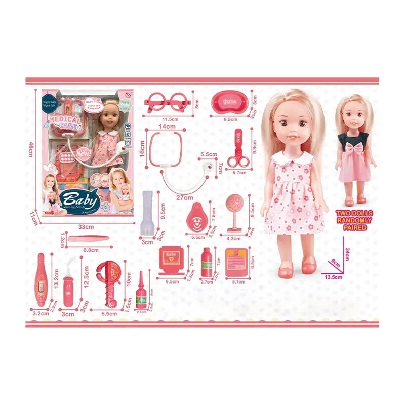 دمية المحبة لعائلتها مع اكسسوارات العناية الطبية - 7175-1 - Image 1