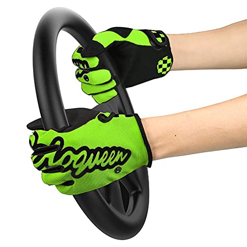 SOLO QUEEN Sim-Racing Gloves for Simulator Steering Wheel Games and Karting Glove (Yellow, L) - Image 2