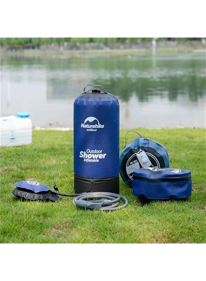 Arabest Portable Camping Shower Bag with On-Off Switchable Shower Head and Foot Pump, Ideal for Traveling, Hiking, and Car Washing - Image 2