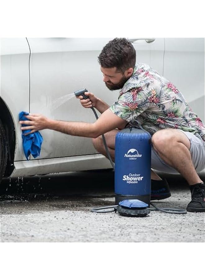 Arabest Portable Camping Shower Bag with On-Off Switchable Shower Head and Foot Pump, Ideal for Traveling, Hiking, and Car Washing - Image 5