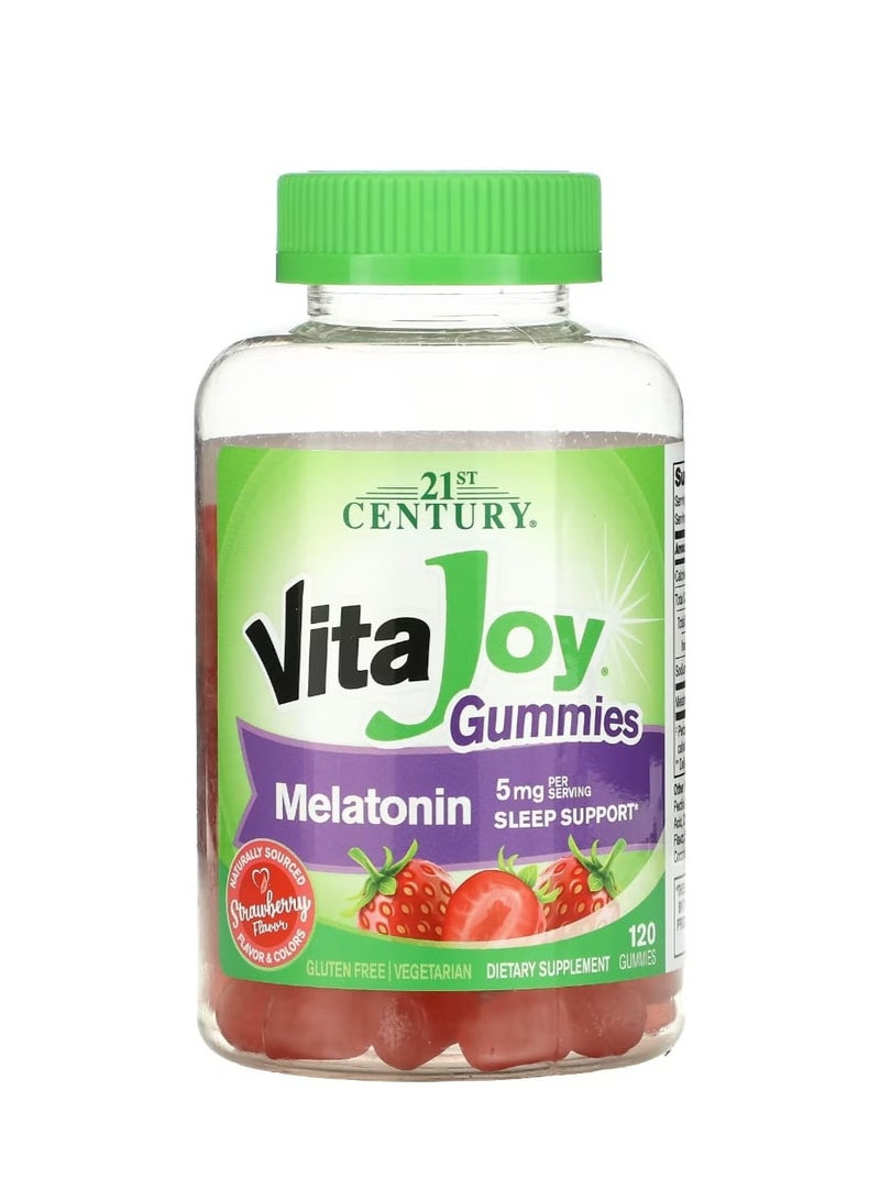 21st Century VitaJoy Melatonin Gummies Strawberry 120 Gummies (2.5 mg per Gummy) - Image 1