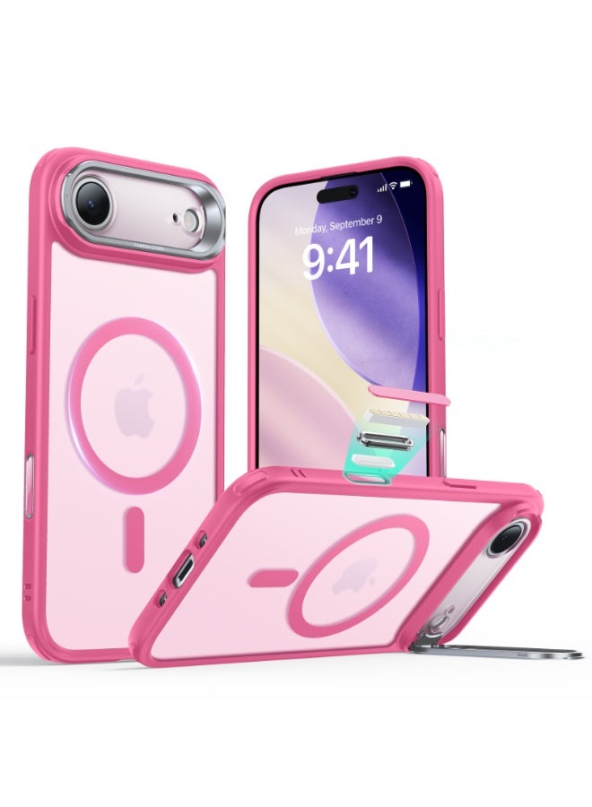 ESR for iPhone Air Case with Stash Stand, Camera Control Cover Compatible with MagSafe, Military-Grade Drop Protection Magnetic Phone Case for iPhone 17 Air, Scratch-Resistant Back Cover pink - Image 1
