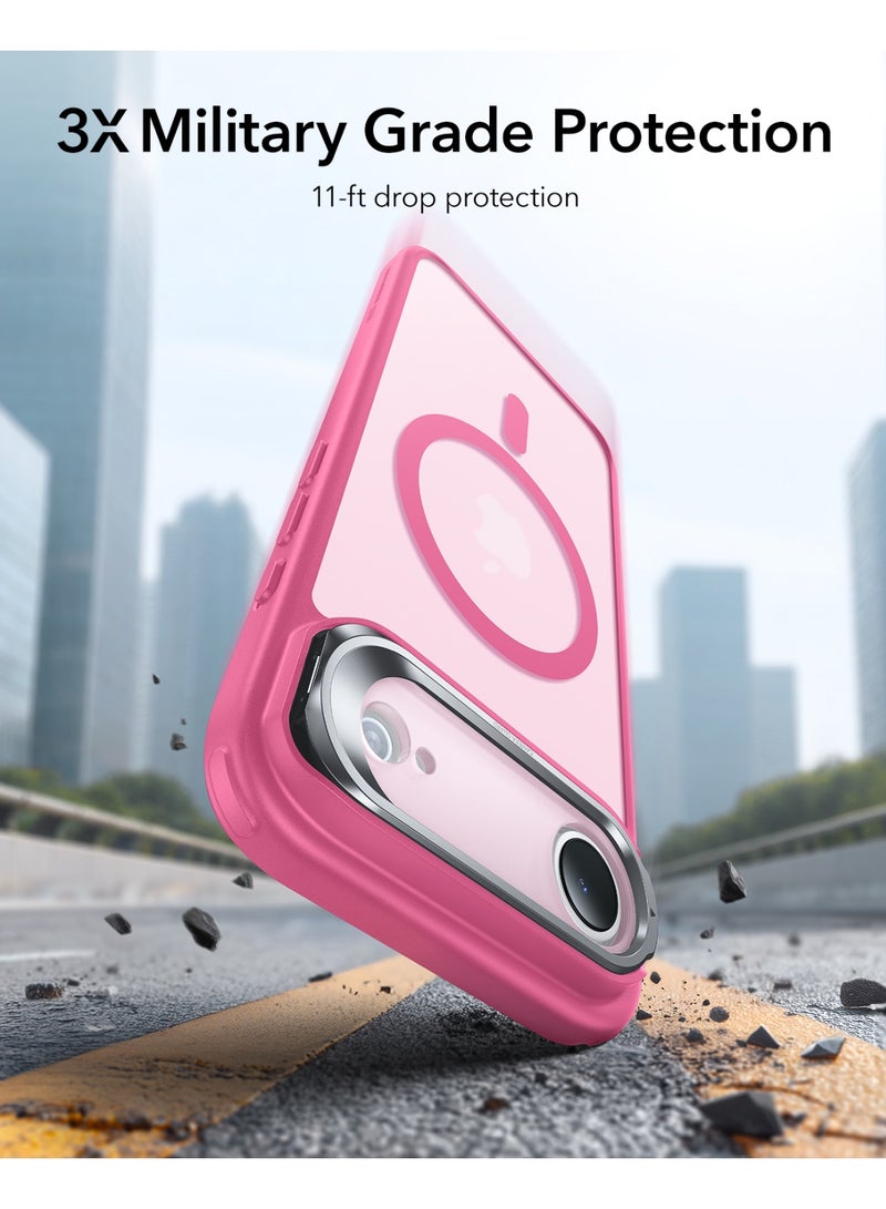 ESR for iPhone Air Case with Stash Stand, Camera Control Cover Compatible with MagSafe, Military-Grade Drop Protection Magnetic Phone Case for iPhone 17 Air, Scratch-Resistant Back Cover pink - Image 3