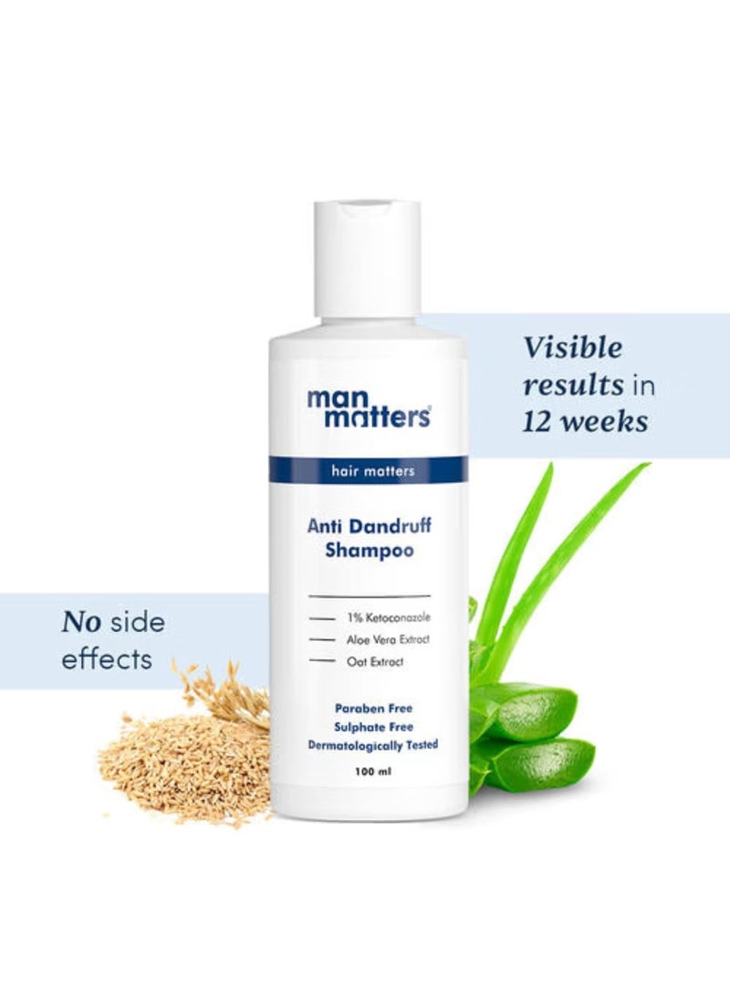 Man Matters Man Matters Ketoconazole Anti Dandruff Shampoo Removes Dandruff and Helps with Itching Irritation Visible Results Strong Smooth Hair Improves Overall Scalp Health 100ml  - Image 2