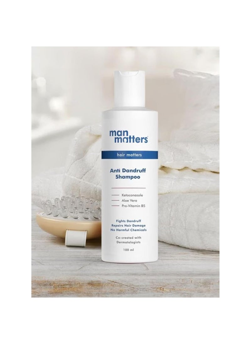 Man Matters Man Matters Ketoconazole Anti Dandruff Shampoo Removes Dandruff and Helps with Itching Irritation Visible Results Strong Smooth Hair Improves Overall Scalp Health 100ml  - Image 1