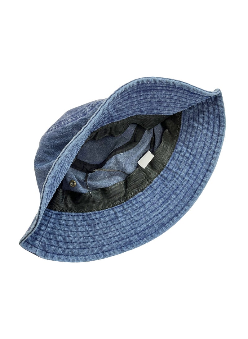 Generic Washed fisherman's hat Denim sun hat Outdoor sunscreen spray basin hat Fashion travel hat  - Image 3