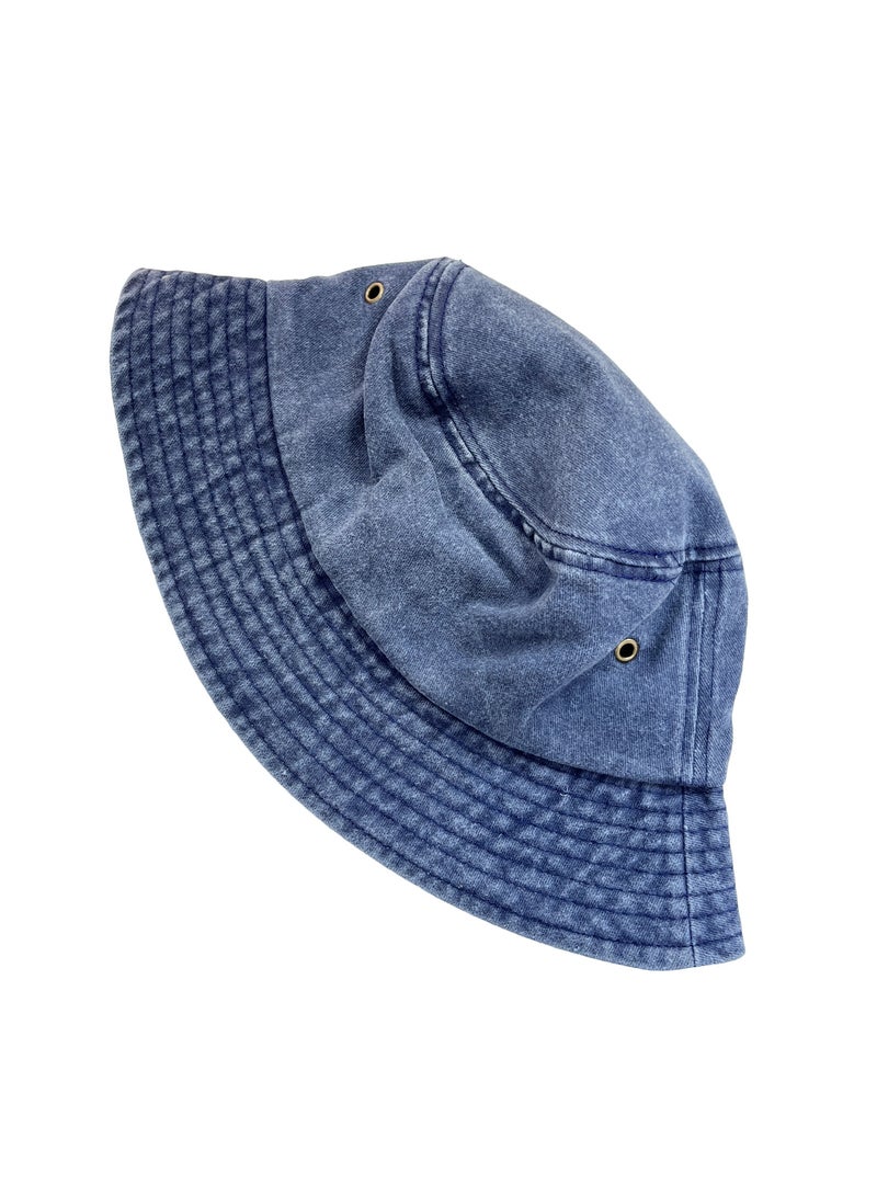 Generic Washed fisherman's hat Denim sun hat Outdoor sunscreen spray basin hat Fashion travel hat  - Image 2