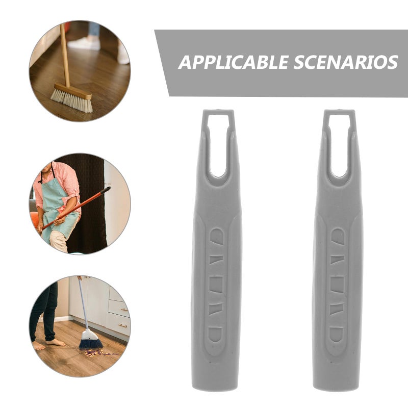 2 Pack 19mm Push Broom Handle Grip Covers Durable Plastic Replacement for Mop Rods - Image 4