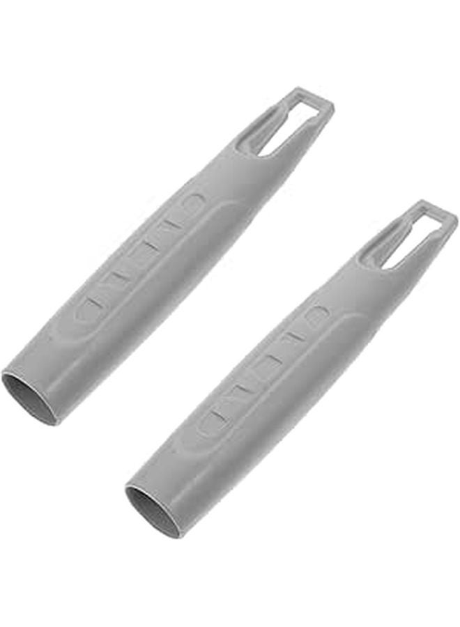 2 Pack 19mm Push Broom Handle Grip Covers Durable Plastic Replacement for Mop Rods - Image 1