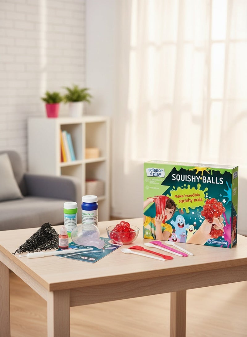 كلمينتوني مجموعة كرات كليمنتوني ساينس آند بلاي الإسفنجية - اصنع كرات الضغط بنفسك للأطفال - مجموعة سلايم اصنعها بنفسك - للأعمار من 8 سنوات فما فوق - Image 2