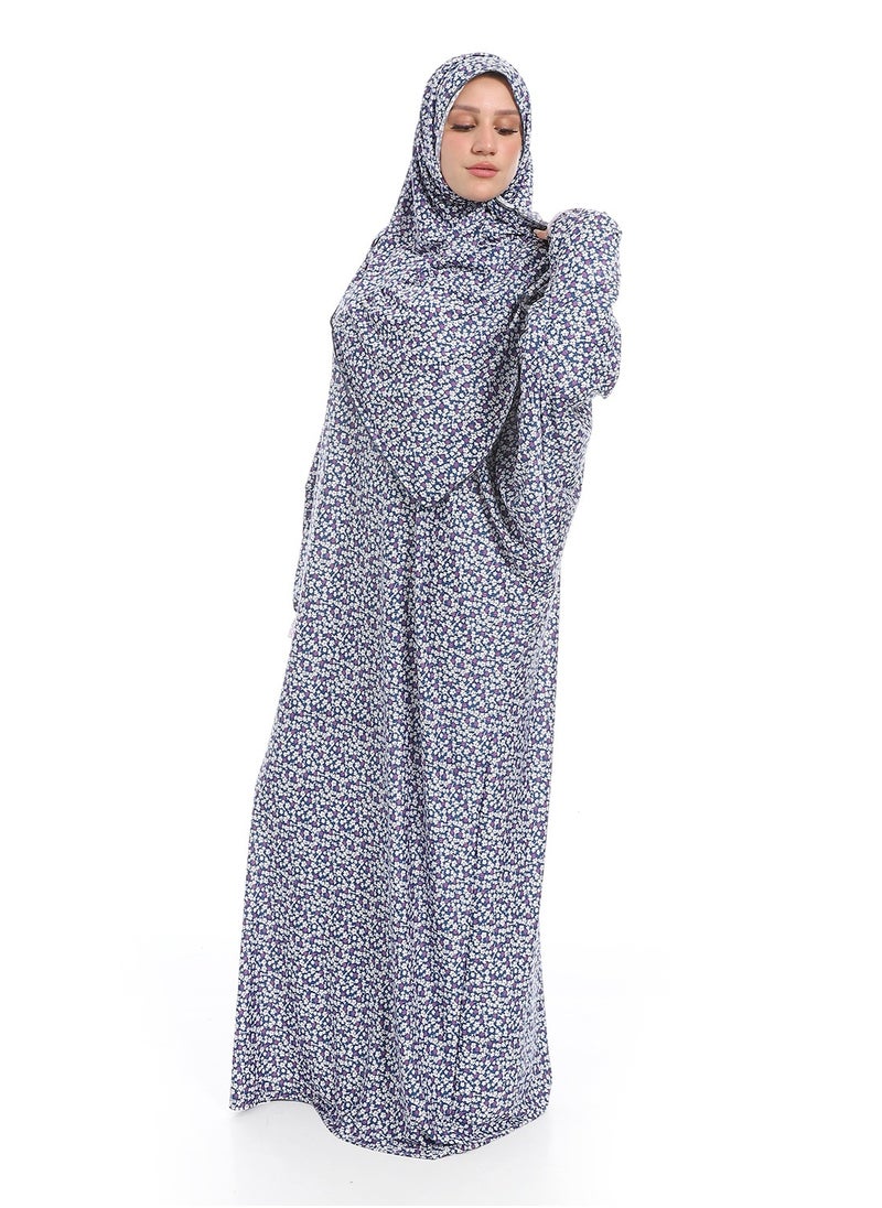 سيزار اسدال صلاة حريمي مزود بنقش ورد  - Image 2
