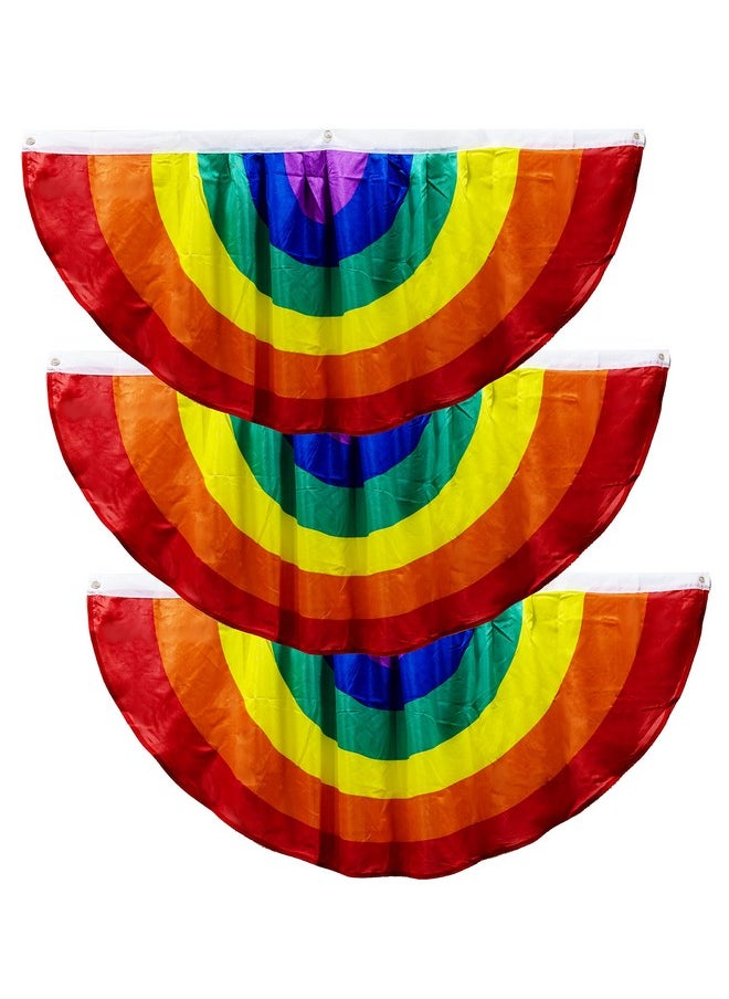 Iconikal Rainbow Flag Bunting, 4 X 2-Feet, 3 Pack  - Image 1