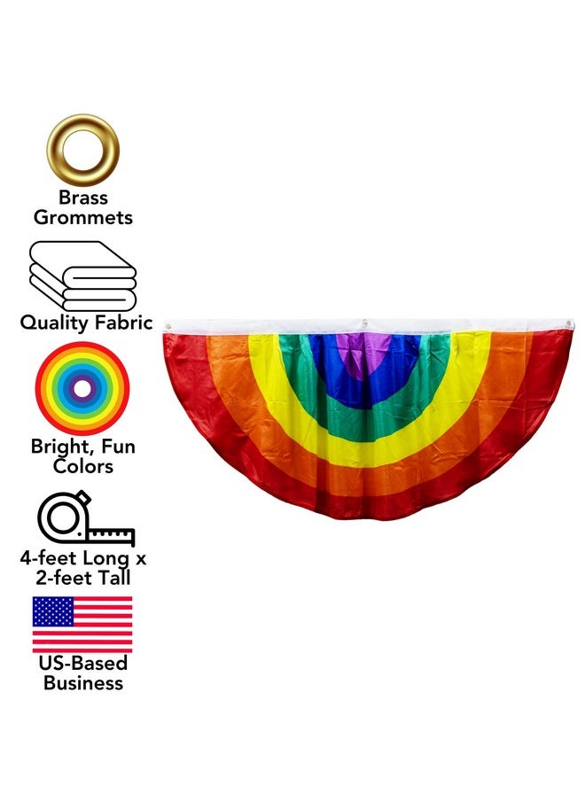 Iconikal Rainbow Flag Bunting, 4 X 2-Feet, 3 Pack  - Image 2