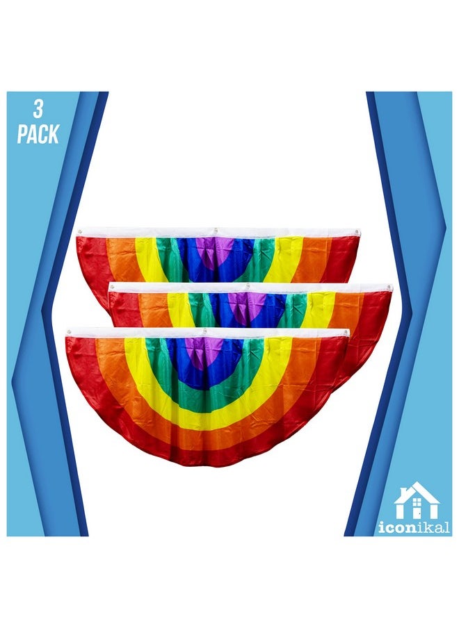 Iconikal Rainbow Flag Bunting, 4 X 2-Feet, 3 Pack  - Image 5