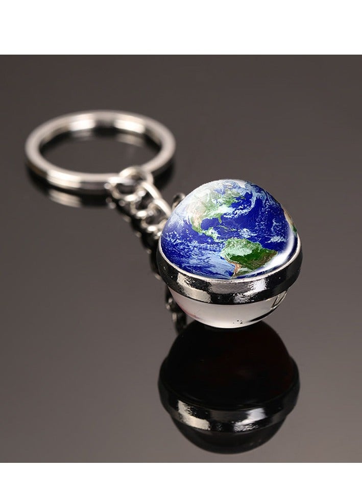 Creative Planet Galaxy Moon Keychain Pendant, Portable Planet Keychain, Gift Souvenir for Men Women Boys and Girls - Image 1