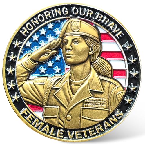CYOUNG US Female Veterans Challenge Coin Honoring Courage Sacrifice and Strength of Women in Service Single Coin - Image 1
