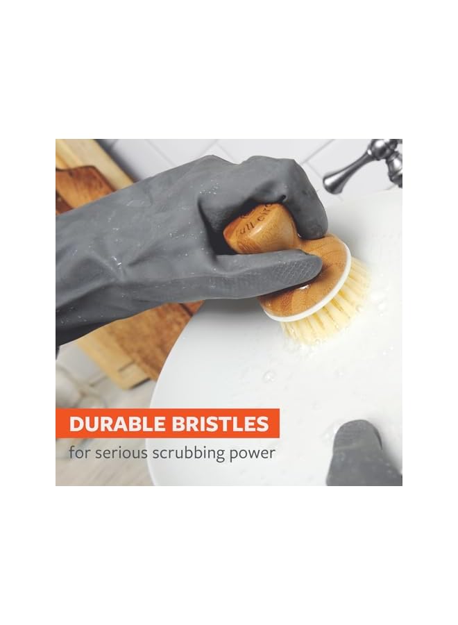 Full Circle, White Bubble Up Bamboo Dish Brush, White, 1 Count (Pack of 1) - Image 3