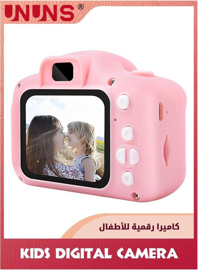 UNUNS Kids Digital Camera,Mini Rechargeable Children Camera,HD Video Recording,Selfie Camera With 32gb Sd Card,Card Reader,Kids Electronic Toys,Birthday Gifts For Girls Boys 3-12,Pink - Image 2
